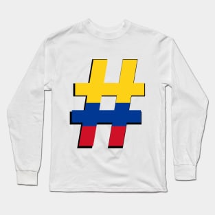 Hashtag Flag - Columbian Long Sleeve T-Shirt